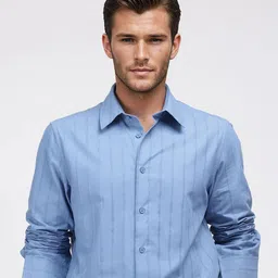 RARE RABBIT Men Comfort Opaque Striped Casual Shirt-image-96