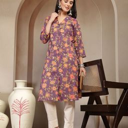 Anouk Rustic Women Ethnic Motifs Printed Pure Cotton A-Line Kurta-picture-12