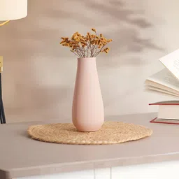 Homspurts Peach Metal Matte Finished Flower Vase-20