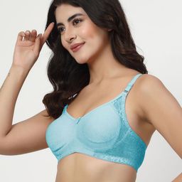 LILY Solid Full Coverage Non Padded Non-Wired Regular Bralette Bra image 4