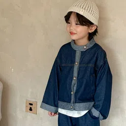LULU & SKY Unisex Kids without Crop Tailored Jacket with Patchwork-picture-47