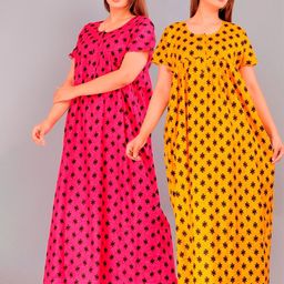 PR PINK ROYAL Printed Maxi Nightdress-image-75