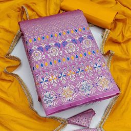 SAINOOR Woven Design Unstitched Dress Material-image-75