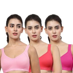 LILY Pack Of 3 Full Coverage Workout Bra image 5