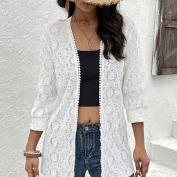 StyleCast Women Striped Crop Tailored Jacket-image-50