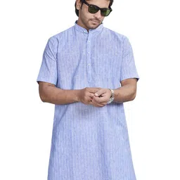 Authentics Striped Band Collar Straight Kurta-picture-46