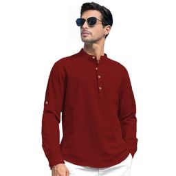 EdinWolf Mandarin Collar Cotton Slim Fit Straight Kurta-image-12