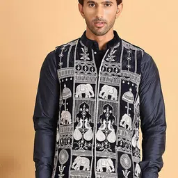 Jompers Men Embroidered Nehru Jackets-30