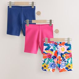 NEXT Girls Pack of 3 Floral Printed Cycling Shorts-picture-39