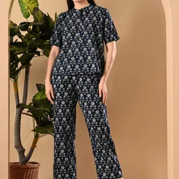 SUNEKH Floral Printed Mandarin Collar Top & Trouser-picture-34