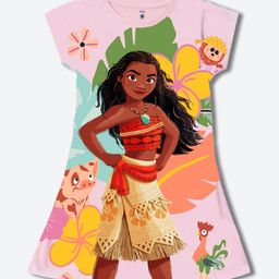 YK Disney Girls Printed A-Line Dress-11