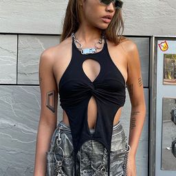 LULU & SKY Halter Neck Styled Back Crop Top-picture-13