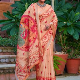 KALINI Floral Zari Kota Saree-28