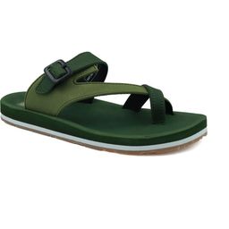 Trekiva Men Olive Fabric Flip Flops-image-8