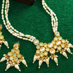Aadita Pearls & Stone -Studded Temple Jewellery Set-picture-13