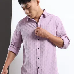 THE BEETEL HOUSE Self Design Casual Shirt-image-106