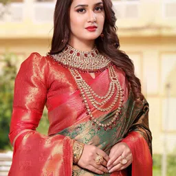jayant creation Green Art Silk Barasi Sarees-picture-9