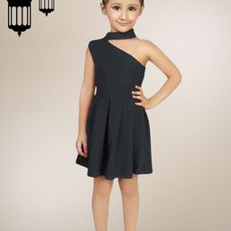 BAESD One Shoulder Applique A-Line Dress-15