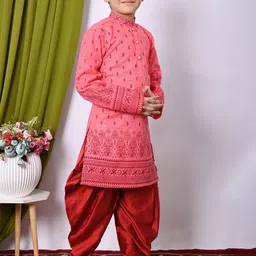 NFC CREATION Boys Embroidered Regular Sequinned Kurta with Patiala image 5