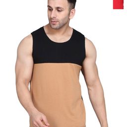 WOOSTRO Men Pack Of 2 Colourblocked Round Neck Cotton Slim Fit T-shirts-image-34