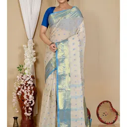 DipDiya Pure Cotton Handloom Taant Saree-image-17