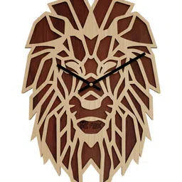12 fox Coffee Brown Wooden Analogue Wall Clock-13