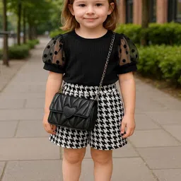 RAMIAAZ Black Self Design Cotton Blend Clothing Set-image-90