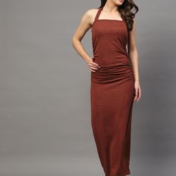 StyleCast X SERA Halter Neck Bodycon Maxi Dress-picture-40