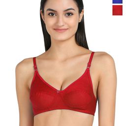 samvar Women Cotton Red,Blue,Pink Non Padded Non-Wired Lingerie Bra Sport wear Gym Crop Tank Top-picture-4