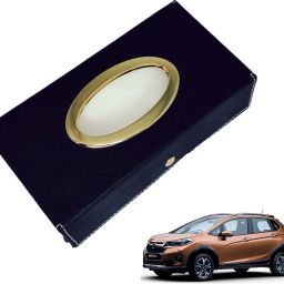 Chrom-Black Tisue Box Leatherete-553 Vehicle Tissue Dispenser-image-62