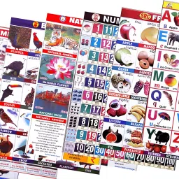 nivita Chart For Kids English Alphabet And Numbers ,Pack Of -07 image 3