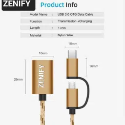 ZENIFY Micro USB, USB Type C OTG Adapter image 2