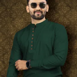 Men Solid Polyester Straight Kurta-image-79
