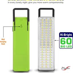 24 energy 60 hi-bright Led with android charging support rechargeable 8 hrs Flood Lamp Emergency Light image 2