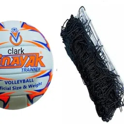 8979 pu orange mashine stetch volleyball with net combo Volleyball Kit-image-45