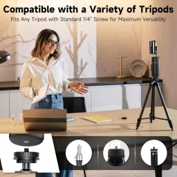 EVAAENTERPRISES Black P02 Stabilizer (Extension bar and Auto Face Tracker) 2 Axis Gimbal for Mobile, Camera-29