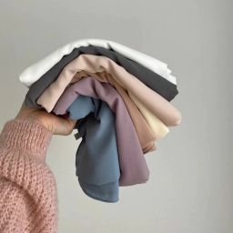 Solid Chiffon Women Multicolor Faux Turtleneck Neck Cover, Bluetooth Scarf, Fancy Scarf, Stole-image-22