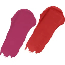 FORFOR Set of 2 Power Stay Matte Lips Non-Transfer 12 Hours Stay Velvet Matte Liquid Lipstick 4 ml Each- Pink Blush 10-Candy Red 01 image 4