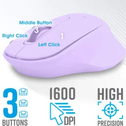 ZEBRONICS ZEB-COMPANION 200 Wireless Standard Desktop Keyboard Compatible with Desktop, Laptop, Mac Companion 200 Wireless Combo with Silent Operation Mouse, Power Saving Mode Wireless Desktop Keyboard (Purple) image 5
