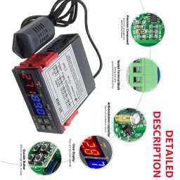 TM&W STC-3028 intelligent digital display temperature and humidity controller Multipurpose Controller image 3
