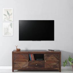woodsworth from pepperfry Ritmo Sheesham Wood TV Console In Provincial Teak Finish For TVs Up To 55"-picture-45