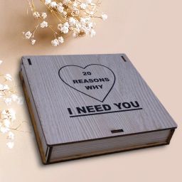20 Reasons why i Need You Message Box Gift for Loveable Person Greeting Card-15