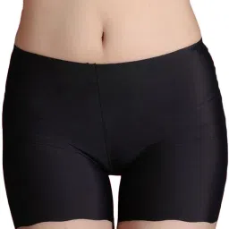 Solid Women Black Compression Shorts-image-23