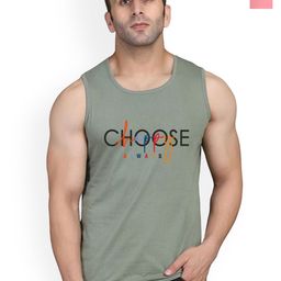 SLOWLORIS Pack Of 2 Printed Combed Cotton Gym Vests VSL26 CMB(CHS LGTGREEN)(ADV PEACH)-picture-5