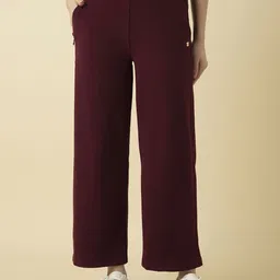Van Heusen Athleisure Women Zipper Pocket High Waist Wide Leg Pant-image-36