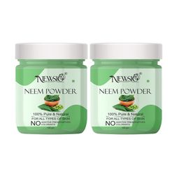 Newsio Set Of 2 Pure & Natural Neem Leaves Powder For Skin & Hair - 100 g Each-4