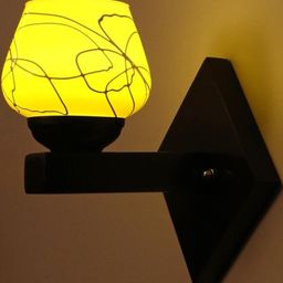 1ST TIME Yellow & White Glass Cylinder Shaped Wall Lamp-picture-42