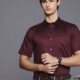 Louis Philippe Classic Fit Printed Pure Cotton Formal Shirt-picture-1
