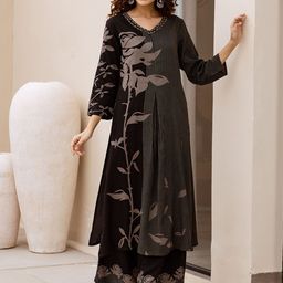 Nehamta Women Floral Printed A-Line Kurta With Palazzos-picture-34