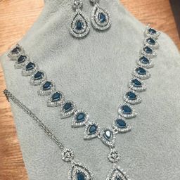 TIYARA Women Silver Jewellery Set-image-79